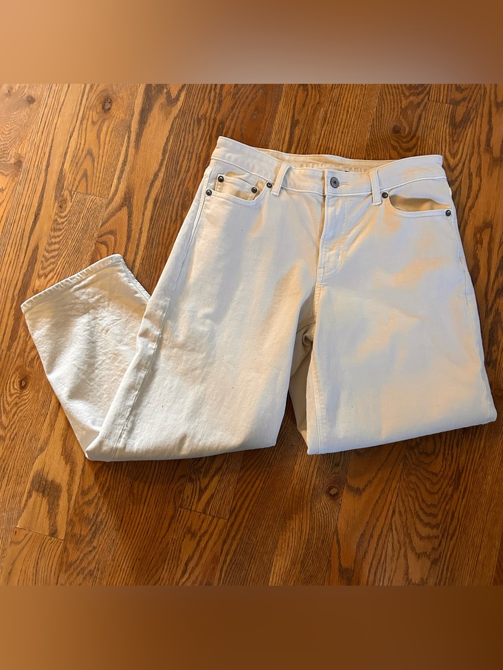 AE Stretch Barrel Jean, ecru denim, size 4 - Picture 5 of 8